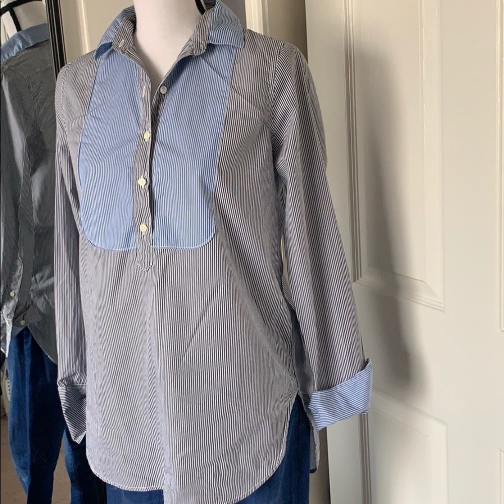 ⬇️REDUCED!! J.Crew bib popover shirt in stripe - Picture 7 of 8
